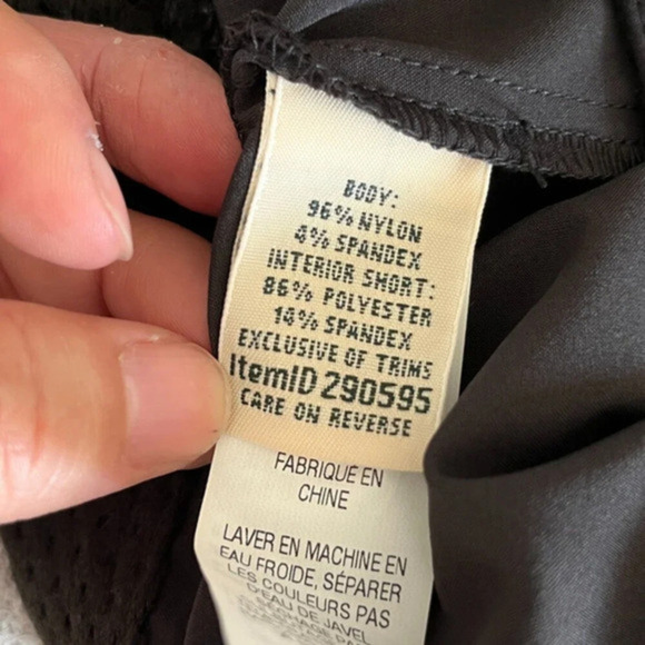 LL Bean Womens Black Nylon Blend 18"Skort Size 16 Pockets Stretchy - Picture 9 of 12